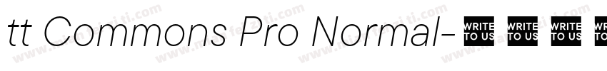 tt Commons Pro Normal字体转换